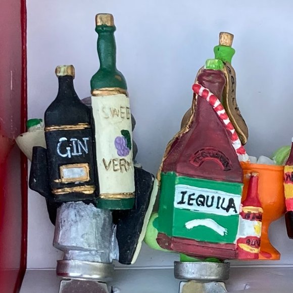 Vintage "Cocktail Bottles" Cheese Spreaders - Set of 4 - Picture 3 of 7